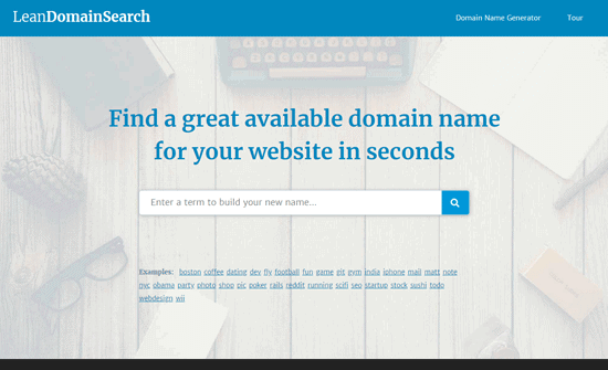 Lean Domain Search Blog Name Generator