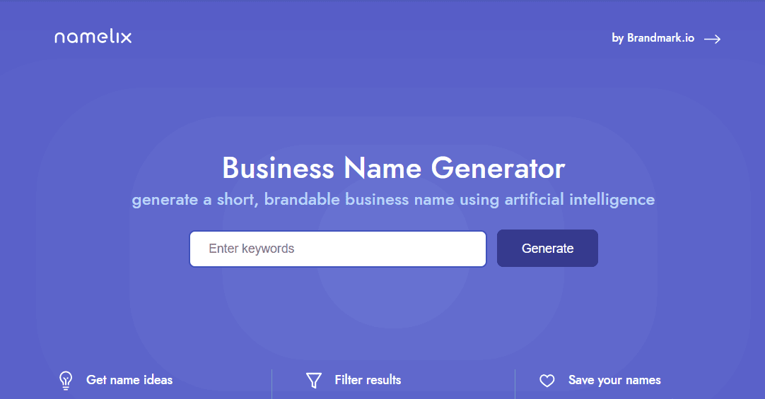 Namelix Best Business Name Generators Good Blog Name Ideas