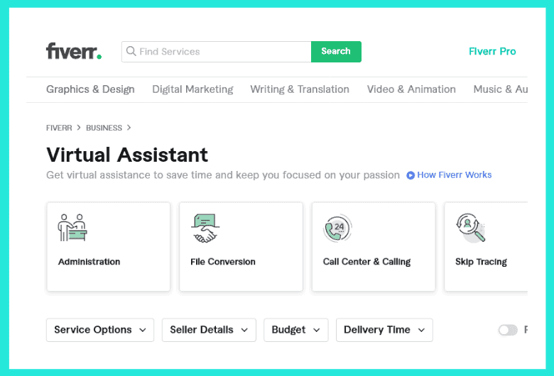 Find Freelance Virtual Assistance Jobs on Fiverr