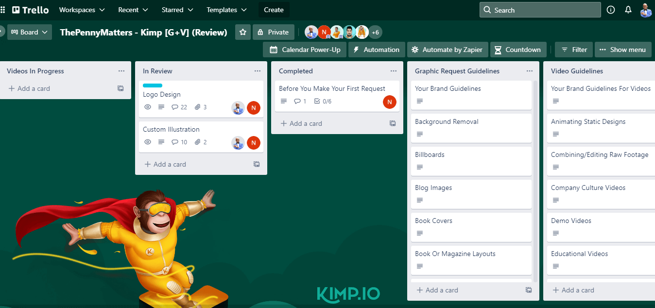 Kimp Trello Board