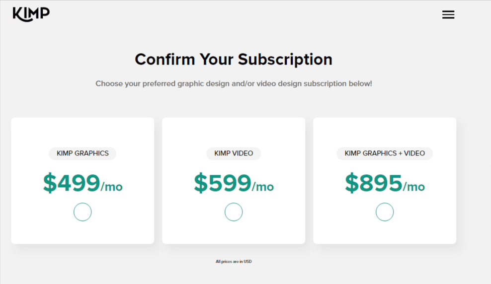 Kimp trial registration select plan