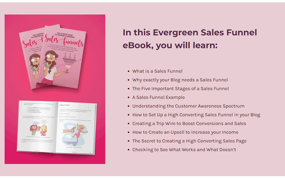 Angela Evergreen Sales Funnels eBook Details