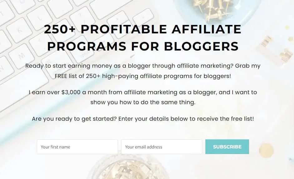 250+ Affiliate Programs Freebie by The She Approach