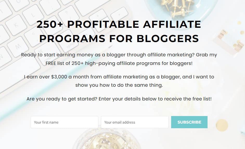 250+ Affiliate Programs Freebie by The She Approach