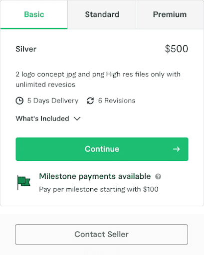 Fiverr Gig Enabled Milestones