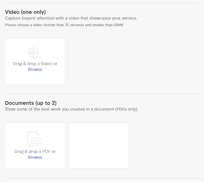 Fiverr Gig Video and Documents
