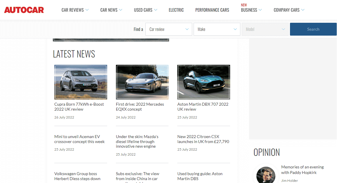 Automotive Blogging Car Blog Examples