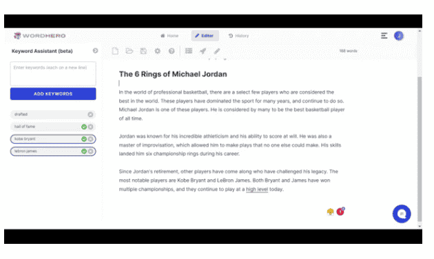 WordHero Keyword Assistant Checked