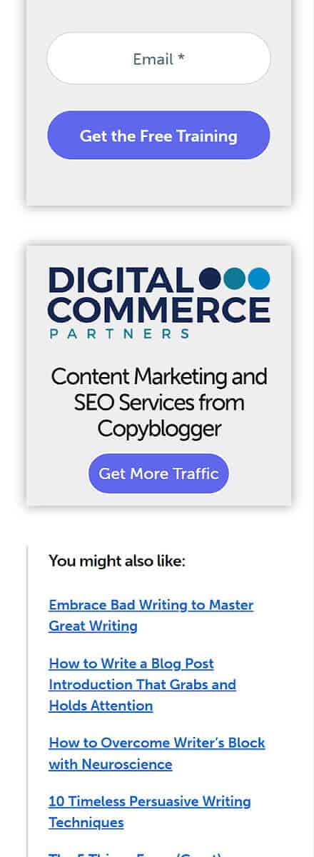 Copyblogger Sidebar Examples