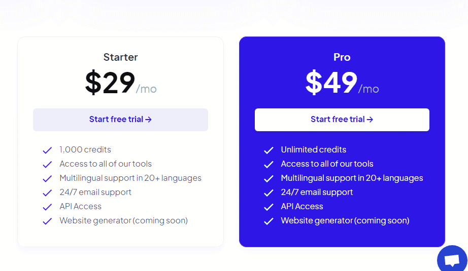 Copymatic AI Pricing