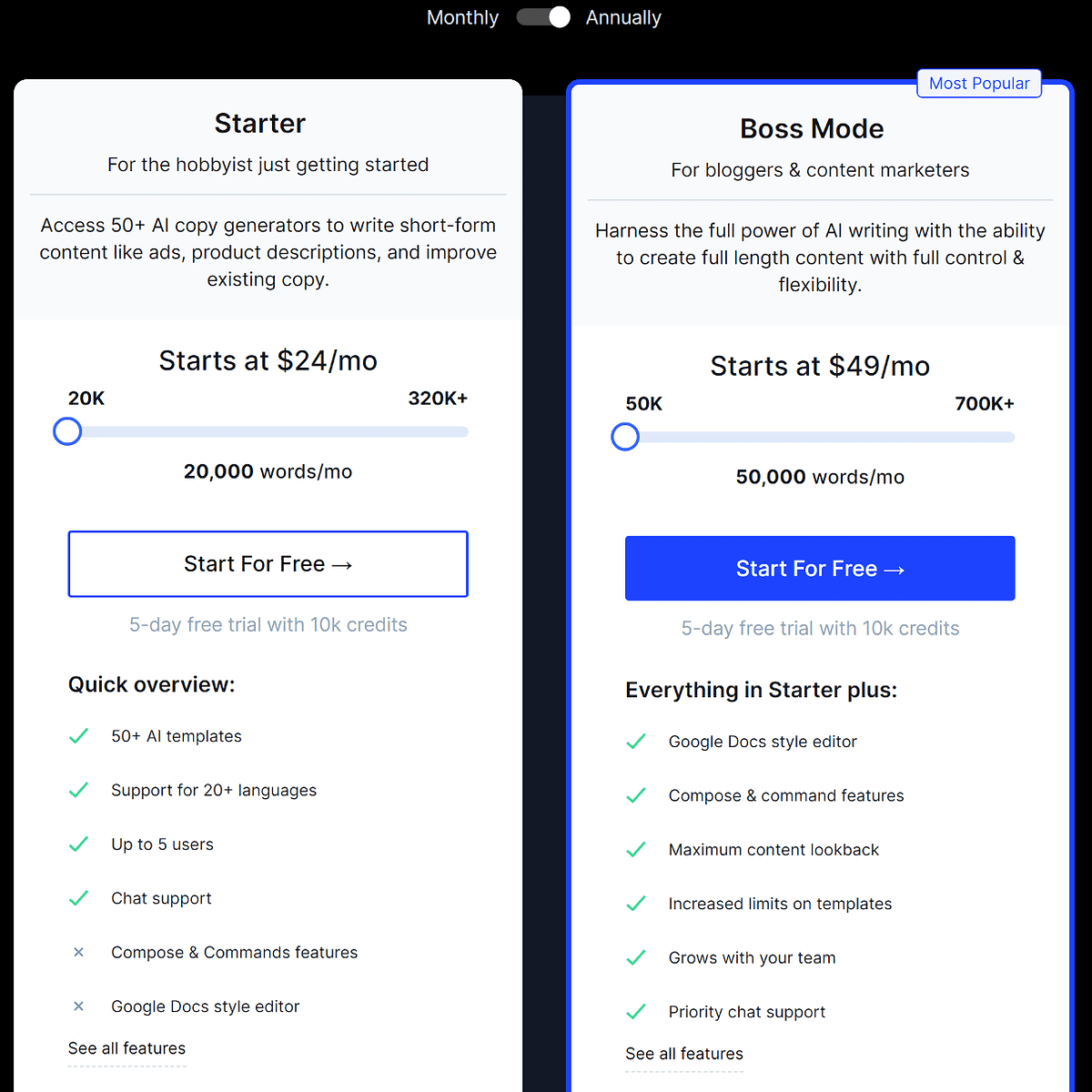 Article Forge vs Jasper AI