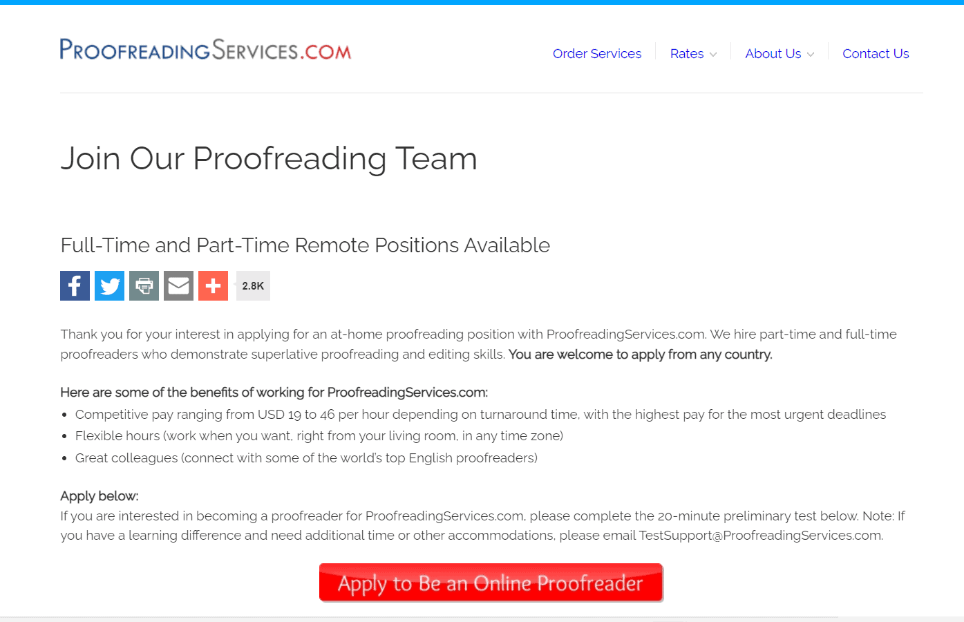 Proofreading Services Review Application
