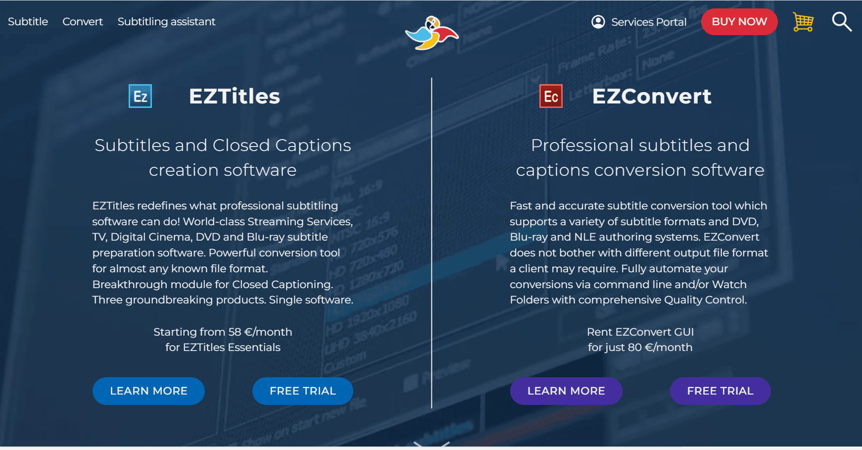 EZTitles subtitling editing and converting tools