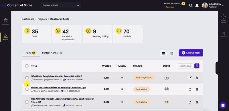 Content at Scale Pricing: Detailed Breakdown of the 5 Plans Content at Scale Features Workflow