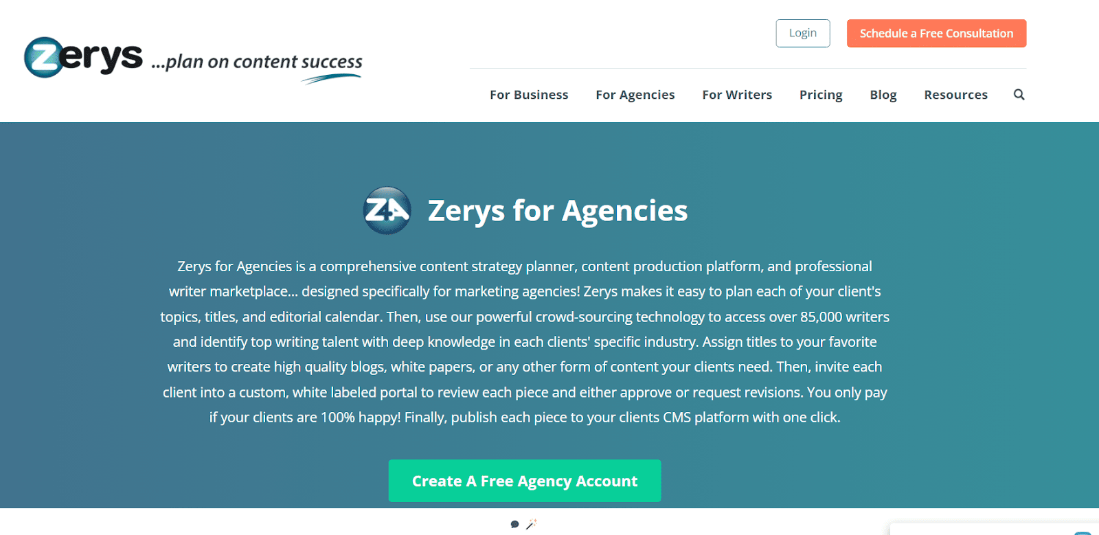 Zerys white label services for agencies