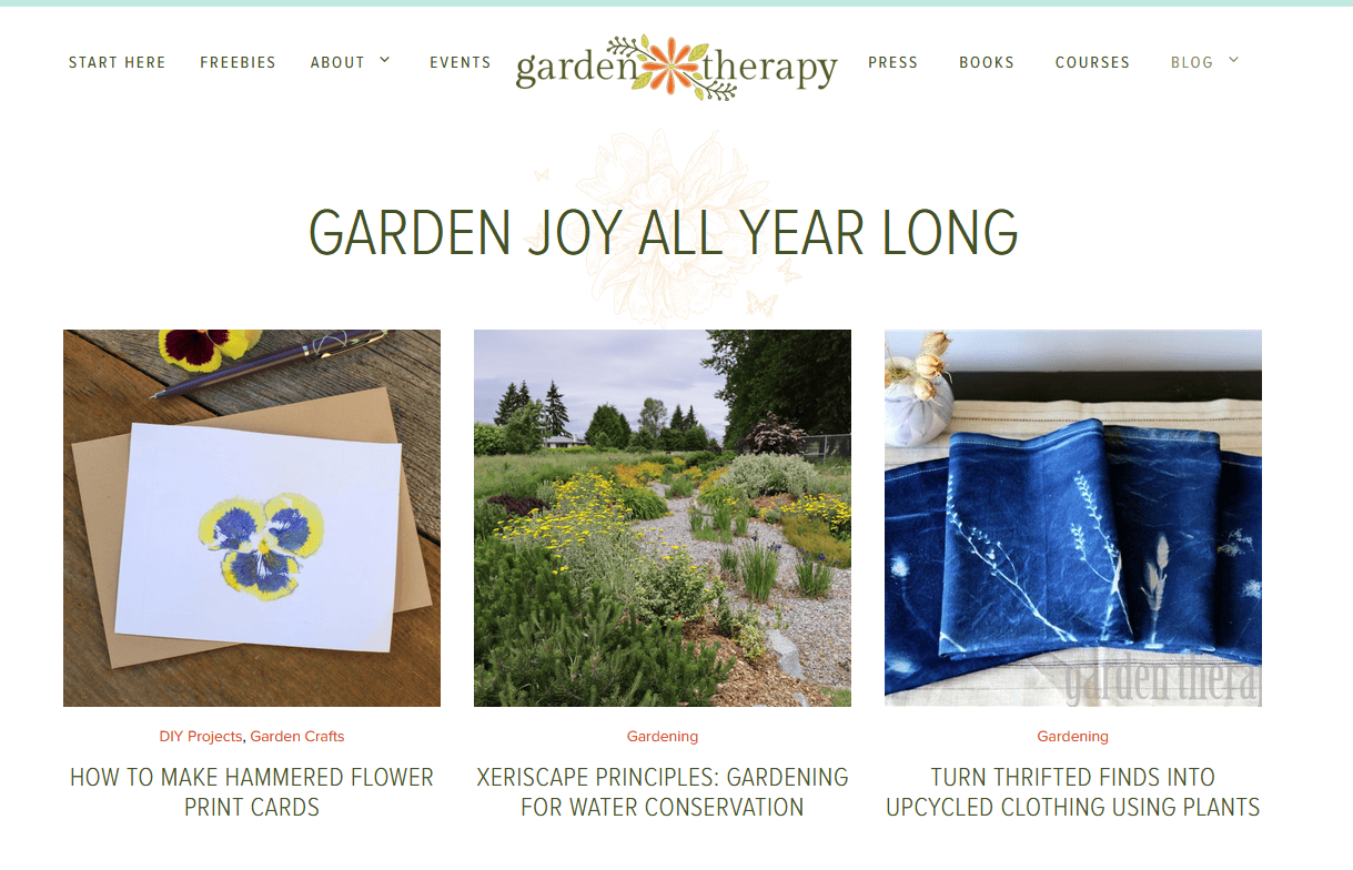 Garen Therapy Gardening Blog Example Gradening Niches for Blogging