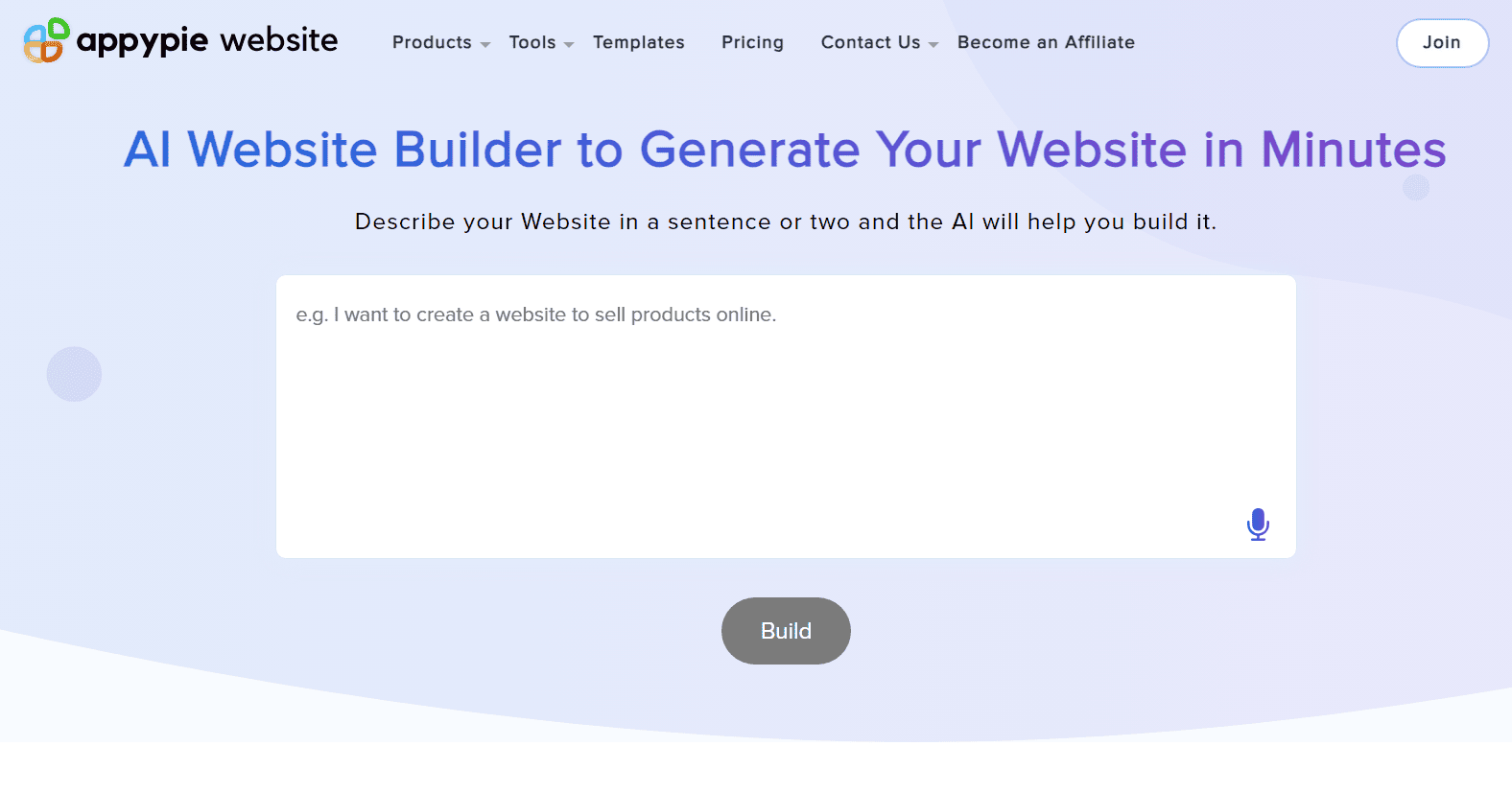 Appy Pie AI Website Builder