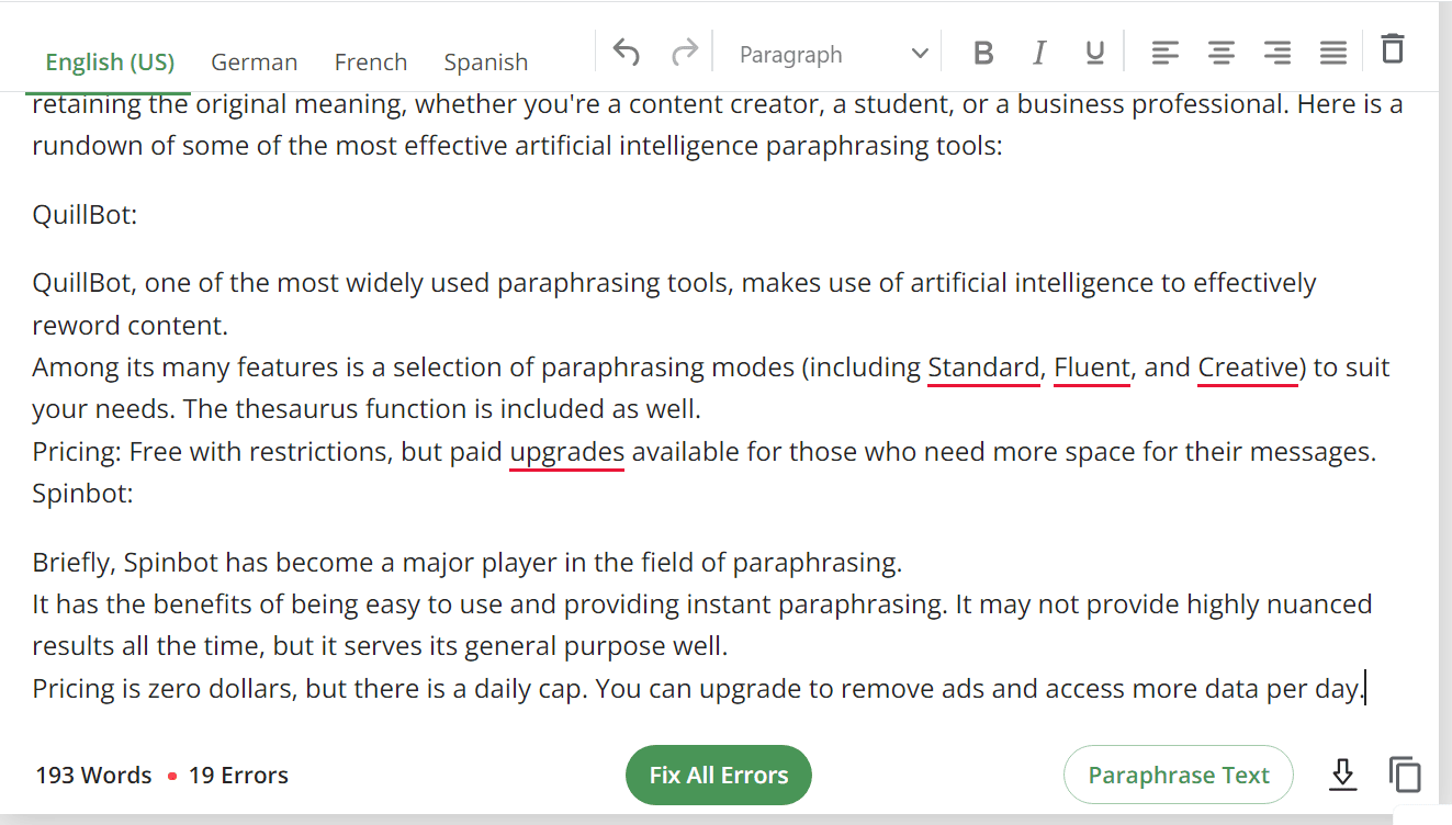 7 QuillBot Features That Make it a Must-have Content Productivity Tool QuillBot Features Grammar Checker