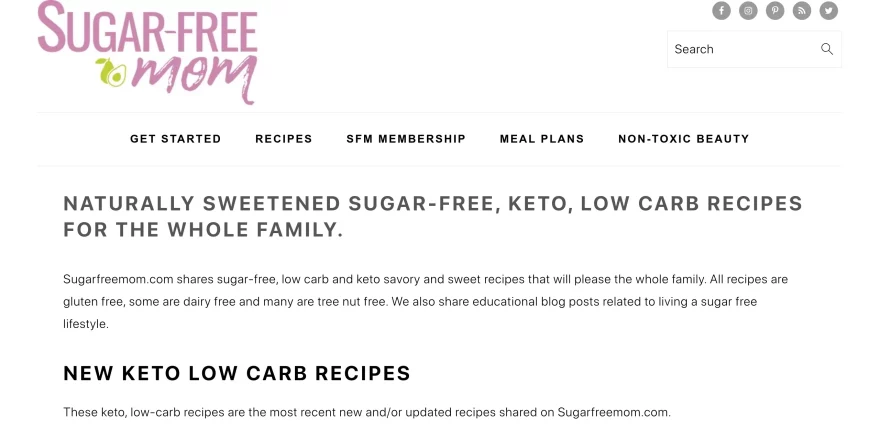 Sugar Free Mom blog